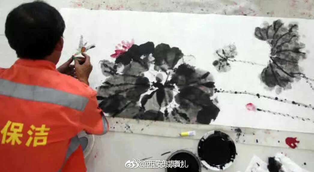 西安驚現“掃地僧” 34年創作上萬幅“手指畫”
